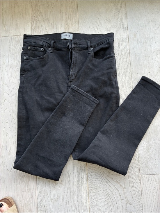 Agolde Denim - Agolde Black High-Rise Skinny Jeans